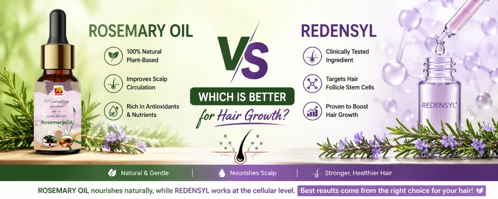 Rosemary Oil vs Redensyl: Which Is Better for Hair Growth